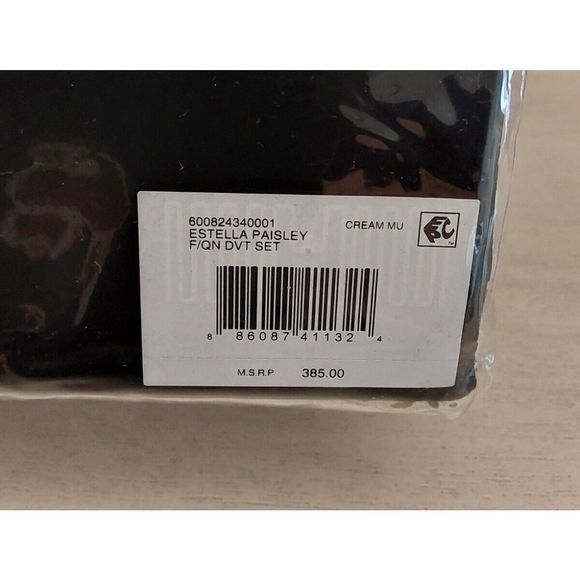 Ralph Lauren ESTELLA PAISLEY Cream Multi Cotton Full Queen Duvet Cover Set - Picture 10 of 10